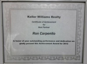 Post image for Keller Williams Andover – Best Partner Award – 2012